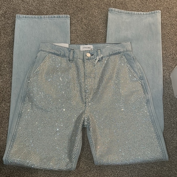 FRAME Atelier Le Jane Crystal Jeans SIZE 27 - Picture 6 of 13